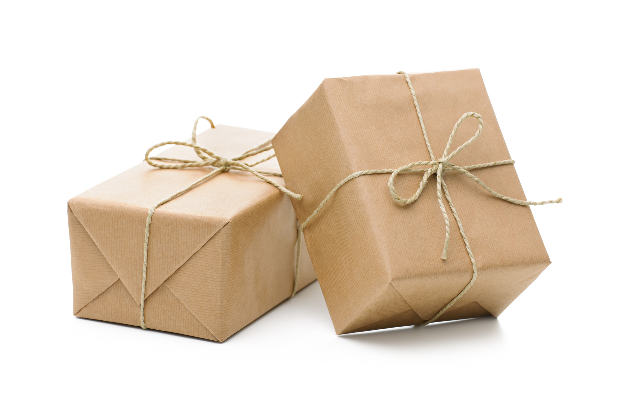 Two wrapped boxes representing the two-course bundle offer